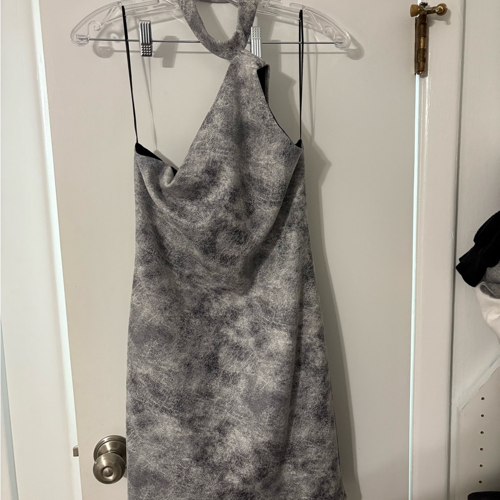 Chic Gray Halter Kids Dress